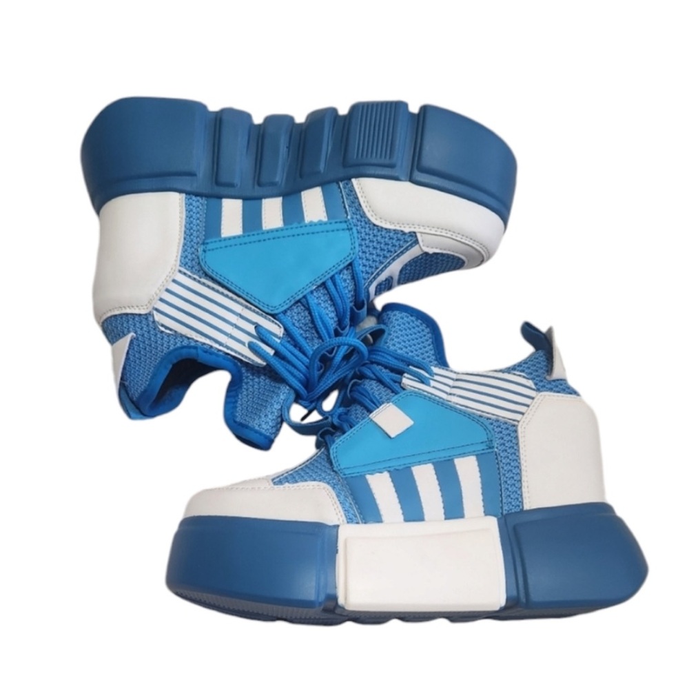 Anthony Wang Cranberry 08 - Blue Platform Sneakers